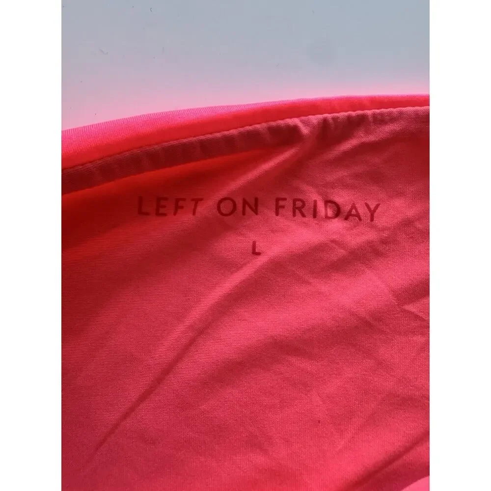 Left On Friday Wear To Bottom Swimsuit Bottom Size Large Pink Red NwT